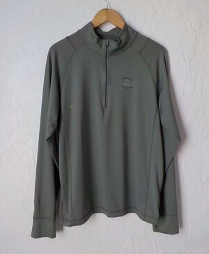 GOOD MOVE Life Is Good Gray Sports Jacket Men Sz Medium 1/4 Zip Fitted Outdoors